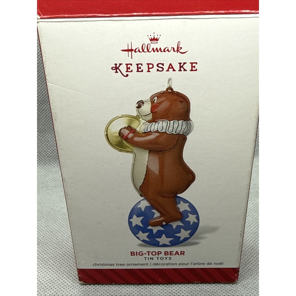 HALLMARK BIG-TOP BEAR #1 TIN TOYS SERIES 2014 CHRISTMAS KEEPSAKE ORNAMENTS